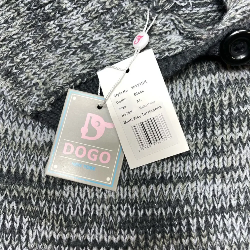 DOGO Multi-Way Turtleneck Sweater Black Size XL